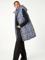 Roman Анималистический принт Longline Quilted Gilet - Image 4 of 6