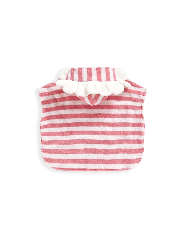 Mamas & Papas Pink 100% Cotton Flower Hood Poncho - Image 2 of 2