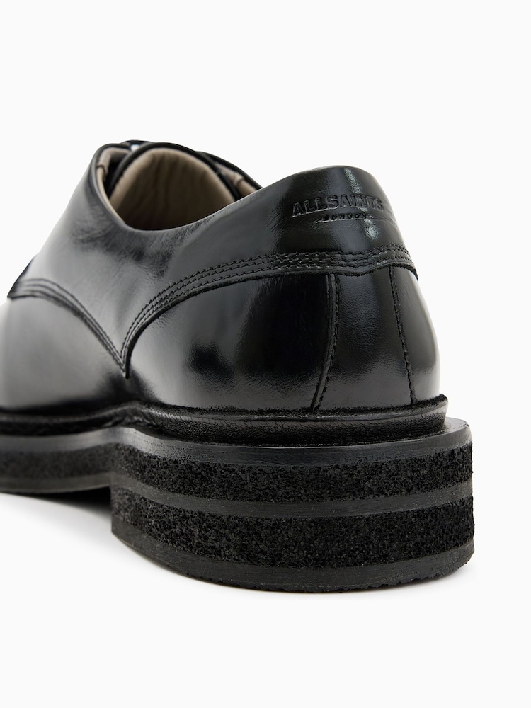 AllSaints Black Escher Derby Shoes - Image 5 of 5