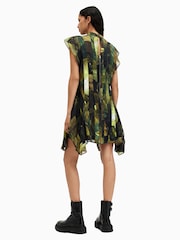 AllSaints Green Fleur Dress - Image 6 of 7
