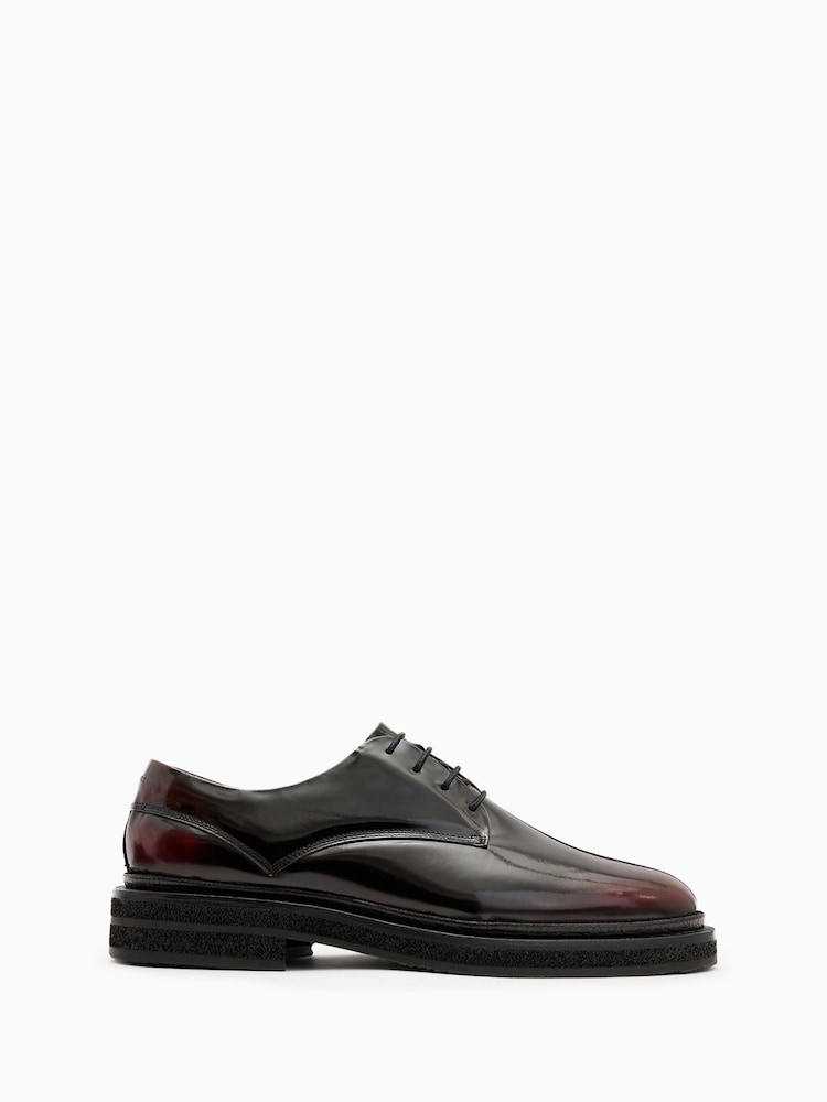 AllSaints Red Escher Derby Shoes - Image 1 of 5