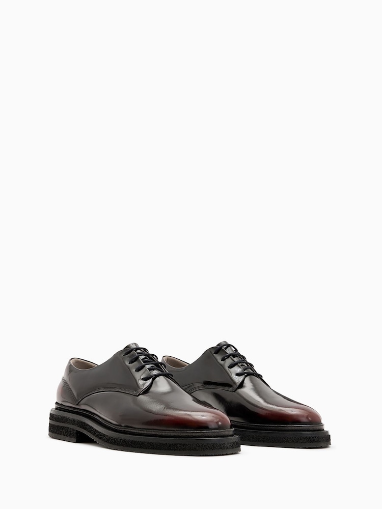 AllSaints Red Escher Derby Shoes - Image 2 of 5