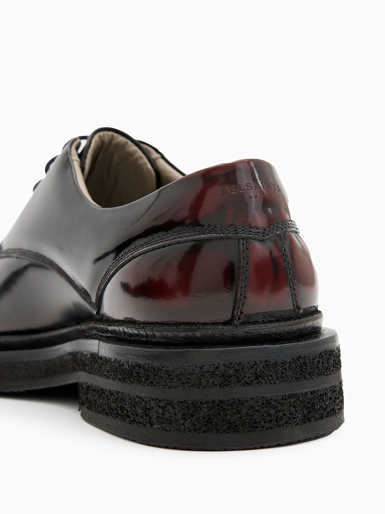 AllSaints Red Escher Derby Shoes - Image 5 of 5