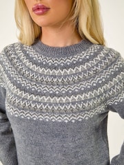 Roman Grey Petite Knit Jumper Dress - Image 5 of 5