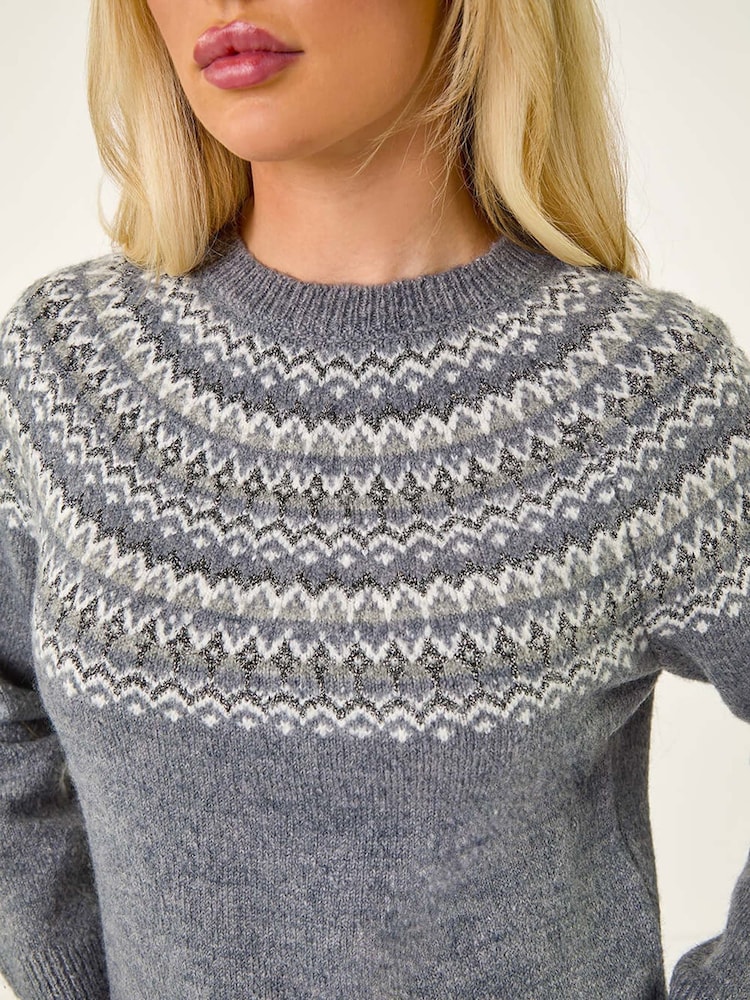Roman Grey Petite Knit Jumper Dress - Image 5 of 5