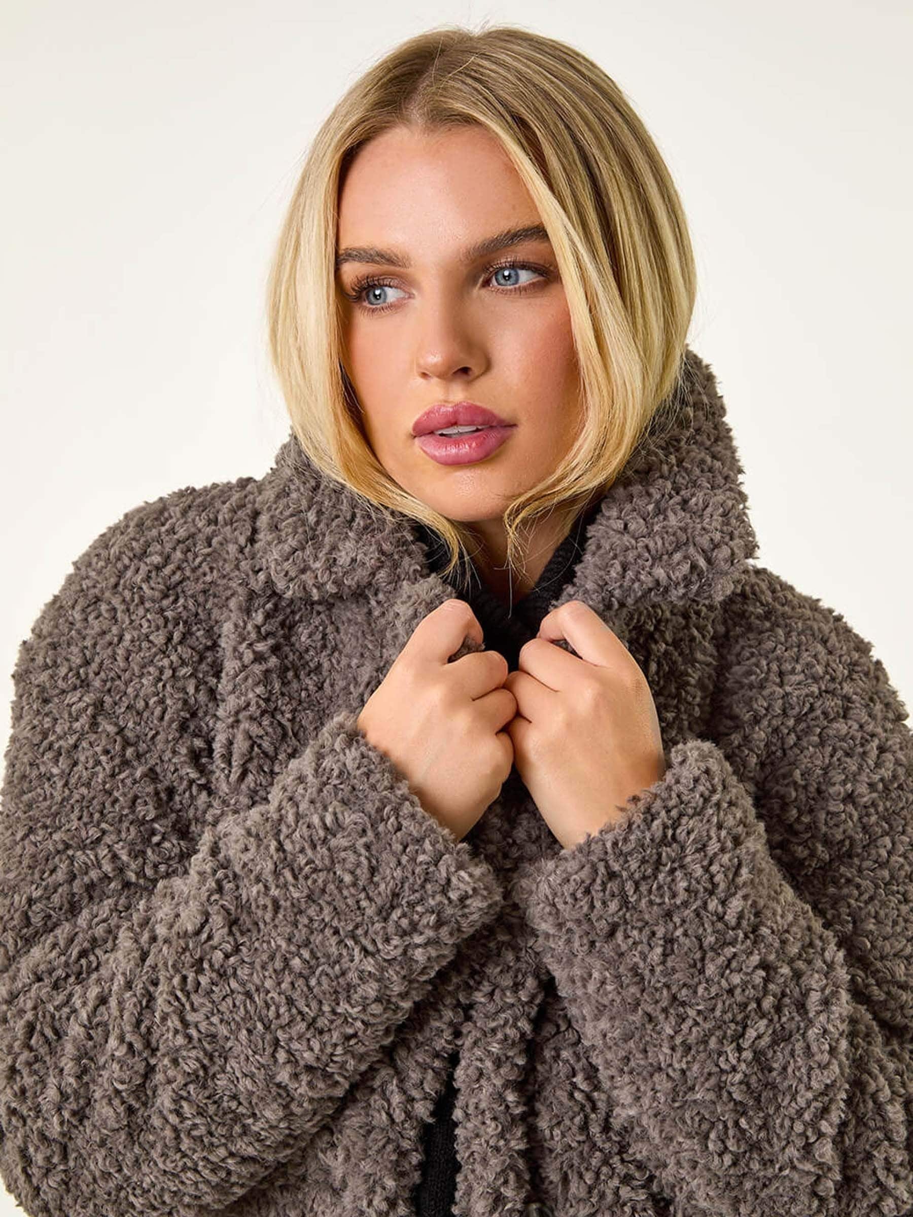 Buy Roman Brown Petite Teddy Longline Coat from Next South Africa