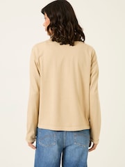 FatFace Jess Natural 100% Cotton Jersey Shirt - Image 2 of 6