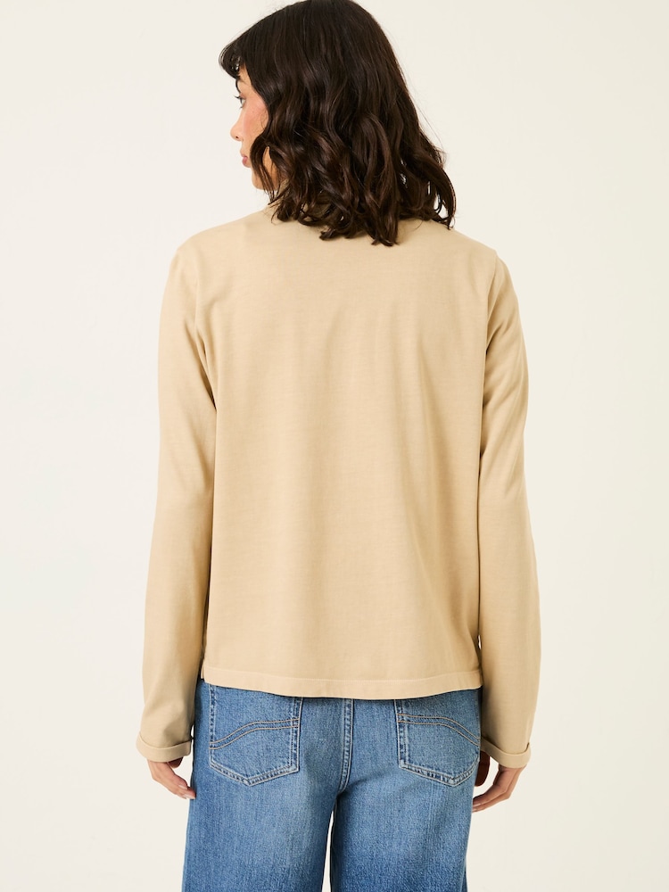 FatFace Jess Natural 100% Cotton Jersey Shirt - Image 2 of 6