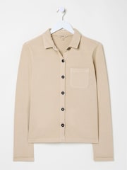 FatFace Jess Natural 100% Cotton Jersey Shirt - Image 6 of 6