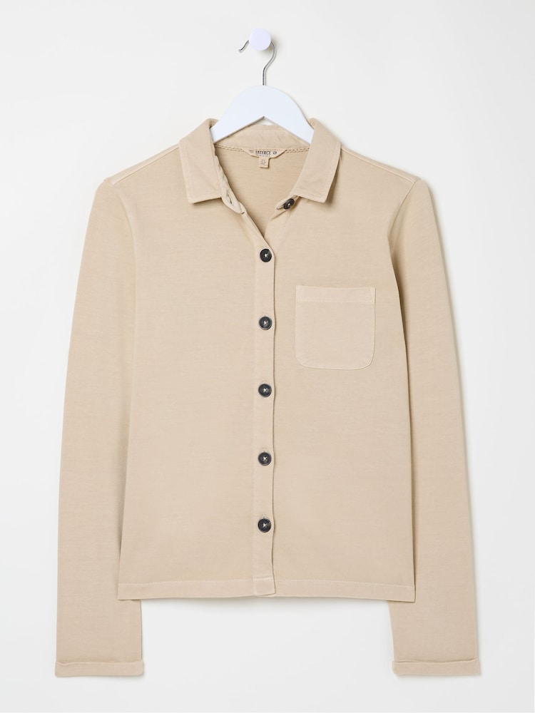 FatFace Jess Natural 100% Cotton Jersey Shirt - Image 6 of 6