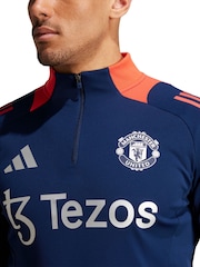 adidas Blue Manchester United Football Shirts - Image 2 of 3