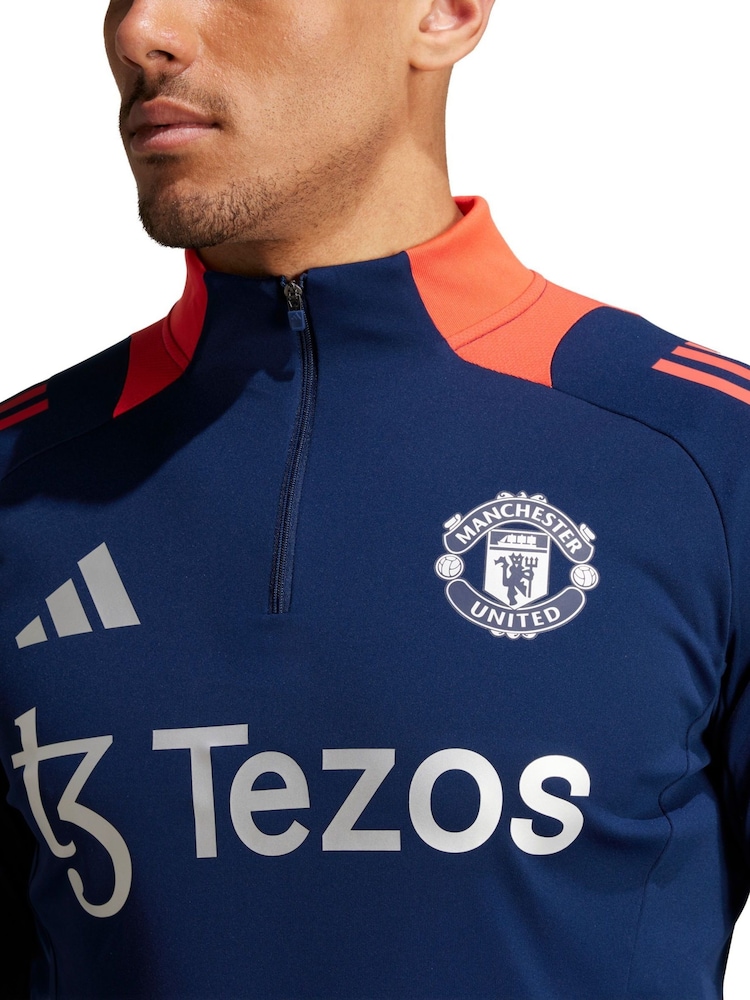 adidas Blue Manchester United Football Shirts - Image 2 of 3