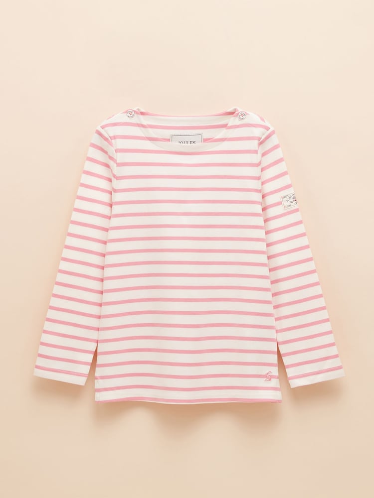 Joules Girls' Harbour Pack of Two Long Sleeve Jersey Top - Image 3 of 8
