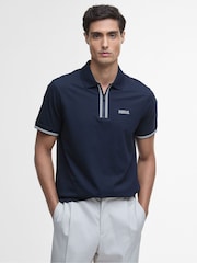 Barbour® International Ollie Twin Tipped Placket 100% Cotton Polo Shirt - Image 1 of 5
