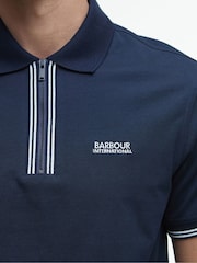 Barbour® International Ollie Twin Tipped Placket 100% Cotton Polo Shirt - Image 4 of 5