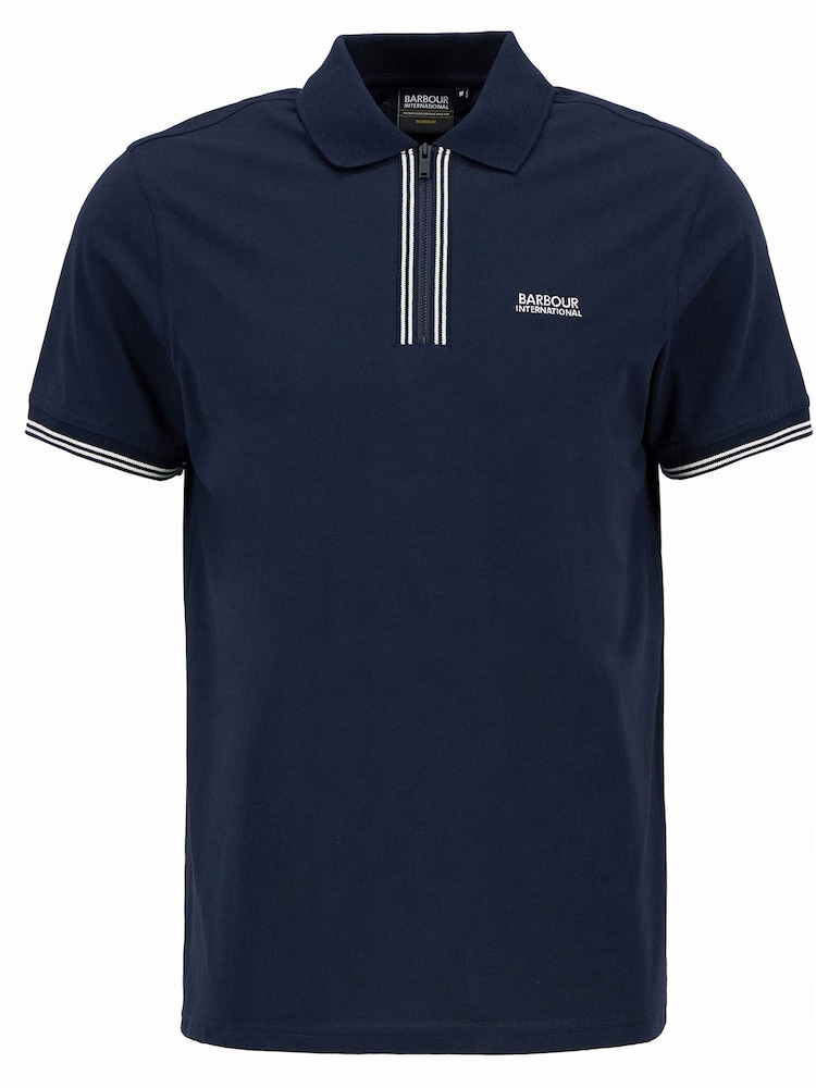 Barbour® International Ollie Twin Tipped Placket 100% Cotton Polo Shirt - Image 5 of 5