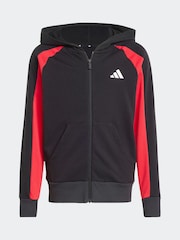adidas Black/Red Colour Block Tracksuit - Image 7 of 8