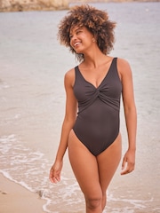 FatFace Sennen Black Twist Swimsuit - Image 1 of 6
