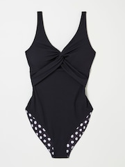 FatFace Sennen Black Twist Swimsuit - Image 5 of 6
