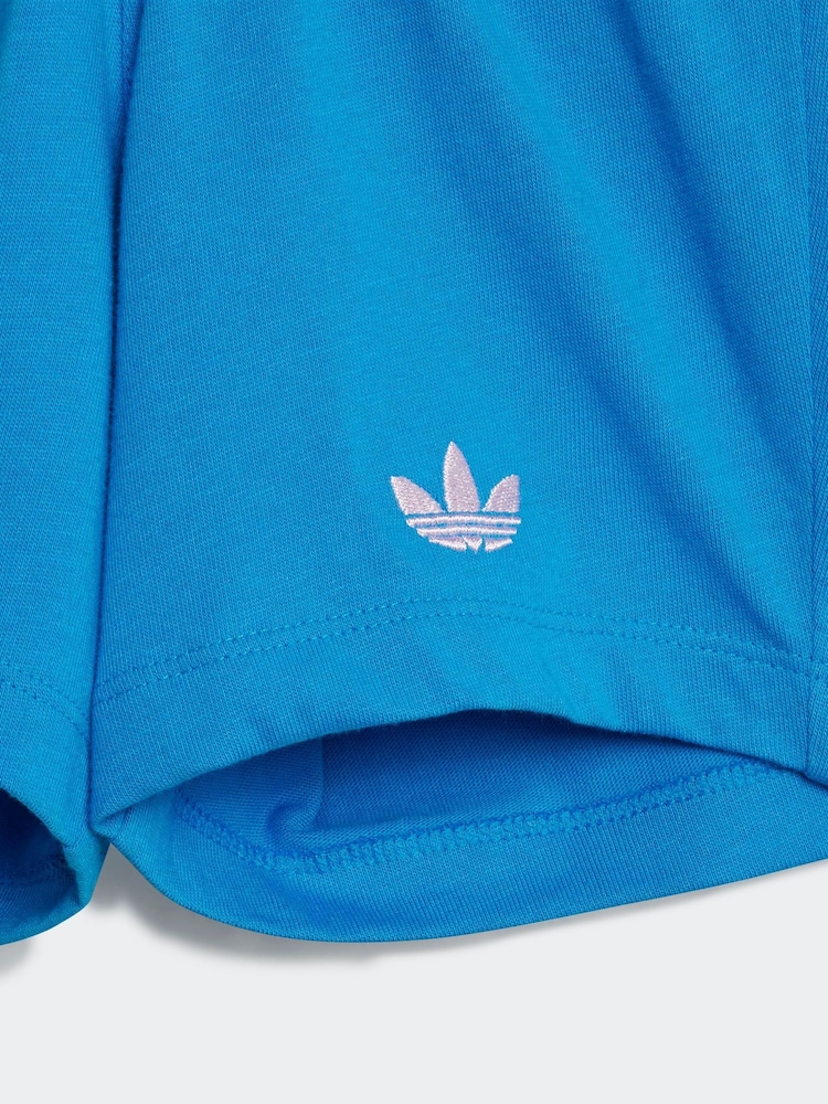 adidas originals Pink/Blue 100% Cotton Shorts and T-Shirt Set - Image 7 of 7