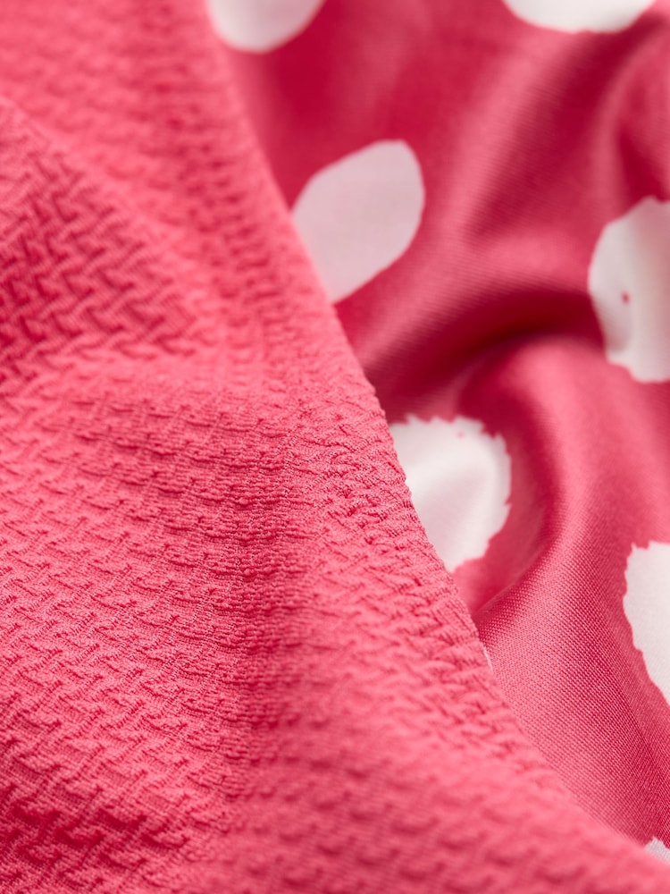 FatFace Towan Pink Wrap Textured Swimsuit - Image 5 of 5