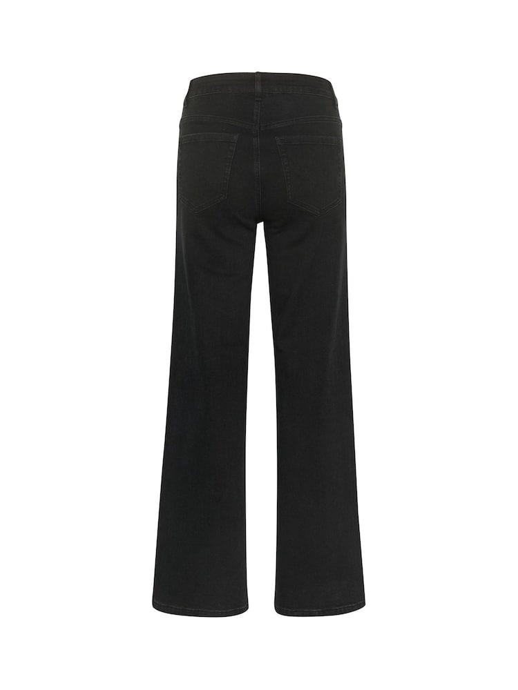 Kaffe KAkarla Wide Leg Pocket Black Jeans - Image 6 of 6