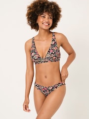 FatFace Black Historical Floral Bikini Bottoms - Image 1 of 5