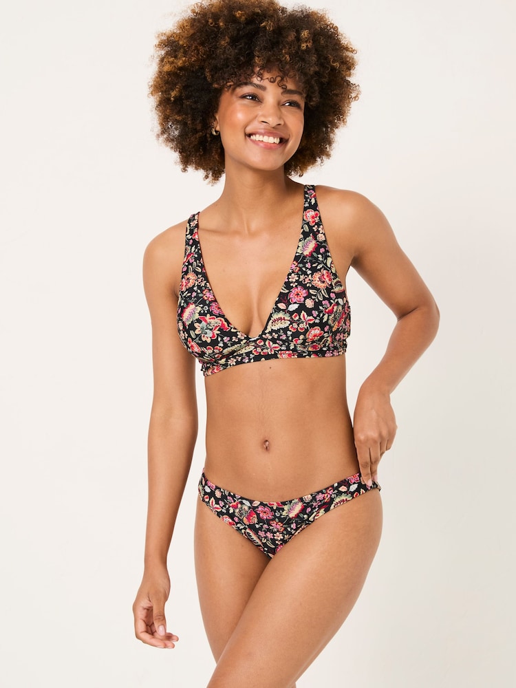 FatFace Black Historical Floral Bikini Bottoms - Image 1 of 5