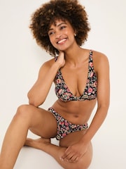 FatFace Black Historical Floral Bikini Bottoms - Image 3 of 5