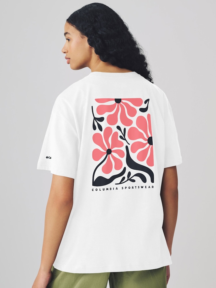 Blanco - Columbia Oversized Rolling Bend Graphic T-Shirt - Imagen 2 de 5