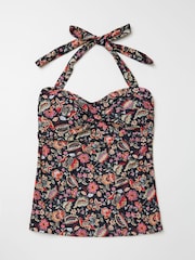 FatFace Zuri Historical Black Floral Tankini Top - Image 6 of 6