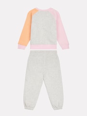 New Balance Grey Baby Girls Raglan Sweatshirt And Joggers Set - Image 2 of 5
