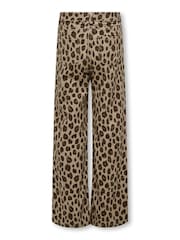 ONLY KIDS Wide Leg Leopard Print Animal Jeans - Image 3 of 3