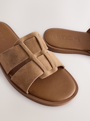 Tan Brown Standard/Wide Fit Forever Comfort® Slot Mule Sandals - Image 10 of 10