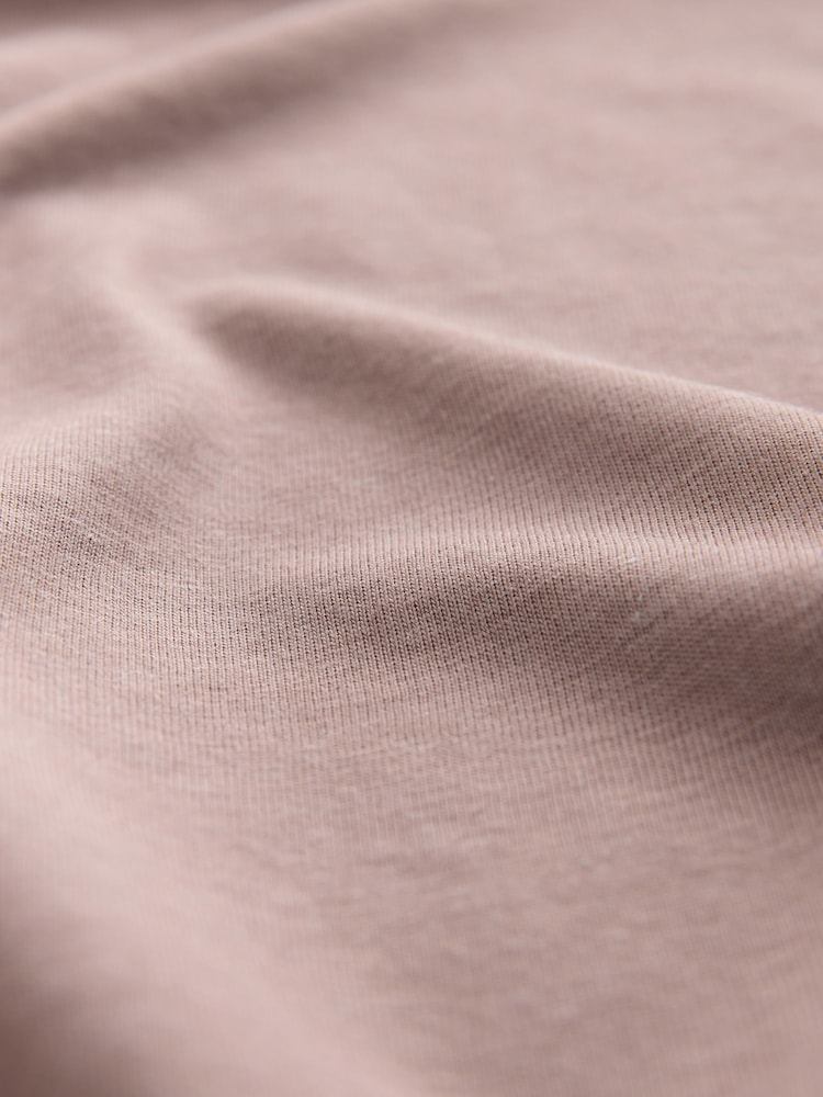 Neutral Cotton Modal Slouch V-Neck T-Shirt - Image 7 of 8