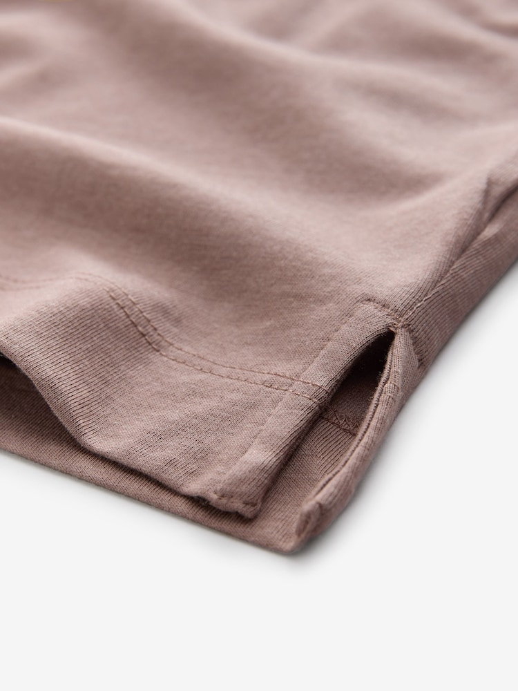 Neutral Cotton Modal Slouch V-Neck T-Shirt - Image 8 of 8