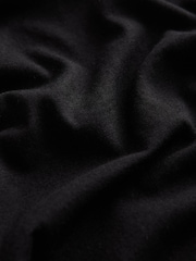 Black Cotton Modal Slouch V-Neck T-Shirt - Image 8 of 8