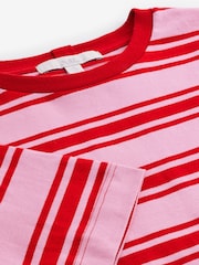 Rosa/rojo - Heavyweight Short Sleeve Shorter Length T-Shirt - Imagen 2 de 3