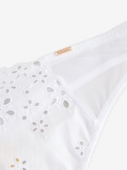 Lipsy White 100% Cotton Broderie Thong - Image 6 of 8