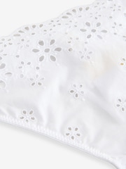Lipsy White 100% Cotton Broderie Thong - Image 8 of 8