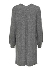 JDY Grey V-Neck Knitted Mini Dress - Image 7 of 7