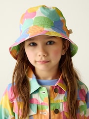 Little Bird by Jools Oliver Rainbow Confetti Heart Bucket 100% Cotton Hat - صورة 1 من 6