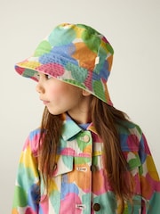 Little Bird by Jools Oliver Rainbow Confetti Heart Bucket 100% Cotton Hat - صورة 2 من 6