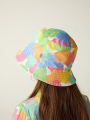 Little Bird by Jools Oliver Rainbow Confetti Heart Bucket 100% Cotton Hat - صورة 3 من 6