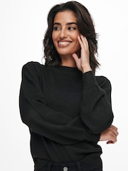 JDY Black High Neck Knitted Pullover Jumper - Image 3 of 5