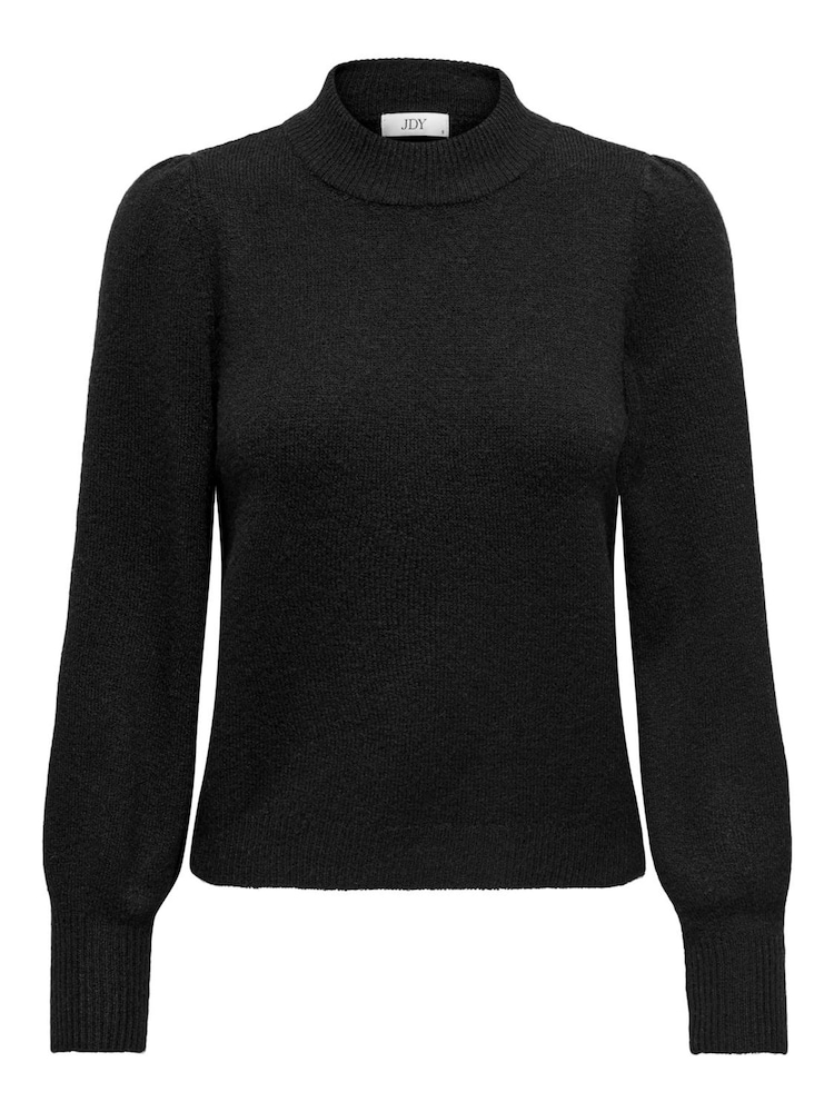 Buy JDY Black High Neck Knitted Pullover Jumper from the Next UK - Main Image