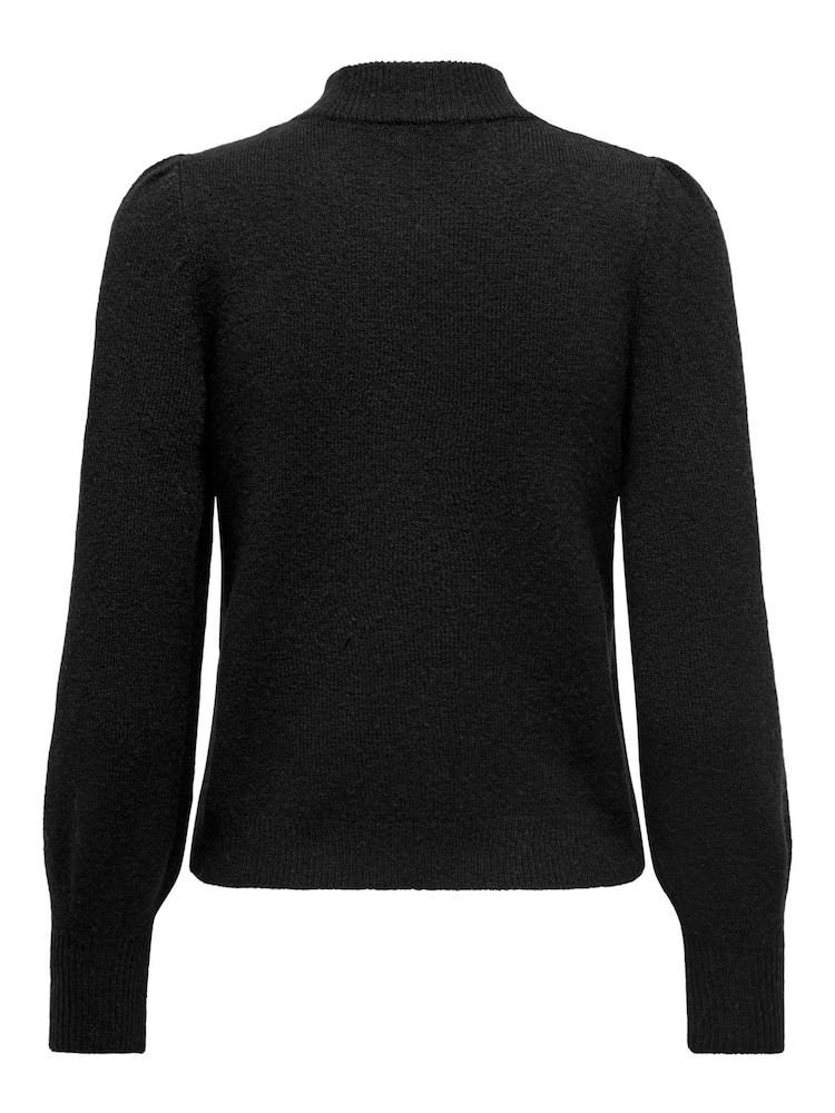 JDY Black High Neck Knitted Pullover Jumper - Image 5 of 5