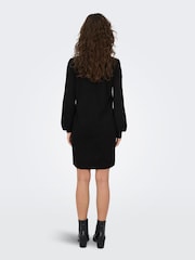 JDY Black High Neck Knitted Mini Jumper Dress - Image 2 of 6