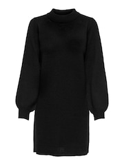 JDY Black High Neck Knitted Mini Jumper Dress - Image 5 of 6