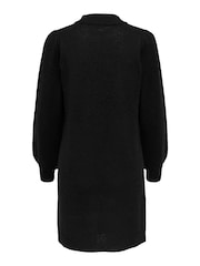 JDY Black High Neck Knitted Mini Jumper Dress - Image 6 of 6